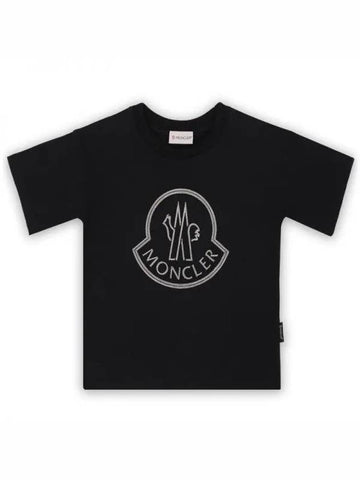 Kids Stitch Logo Short Sleeve Black 8C00014 83907 999 8 10A 271394 1053571 - MONCLER - BALAAN 1