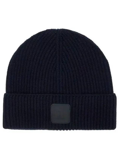 Extra Fine Merino Wool Logo Beanie Navy - CP COMPANY - BALAAN 2