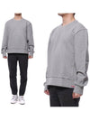 Loopback Tipped Side Crewneck Sweatshirt Grey - THOM BROWNE - BALAAN 2