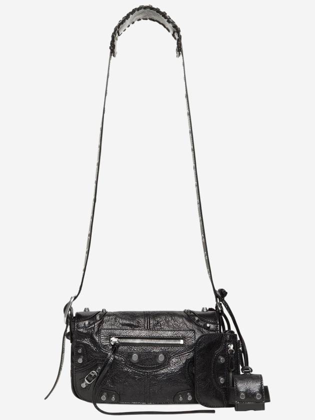 Zipper Stud Arena Lambskin Shoulder Bag Black - BALENCIAGA - BALAAN 2