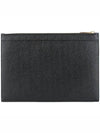 Intarsia Stripe Clutch Bag Black - THOM BROWNE - BALAAN 4