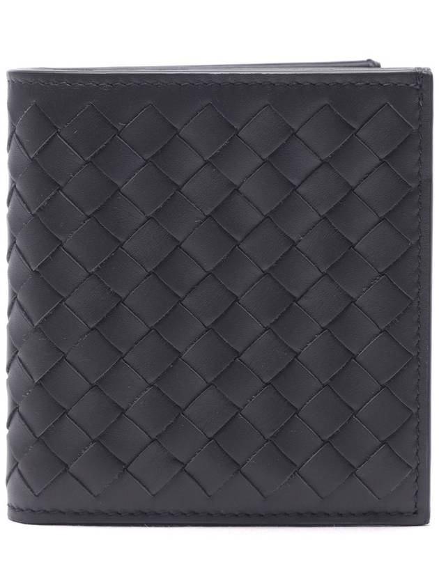 Intrecciato Small Folder Half Wallet Dark Grey - BOTTEGA VENETA - BALAAN 3