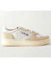 Medalist Suede Low Top Sneakers White Beige - AUTRY - BALAAN 3