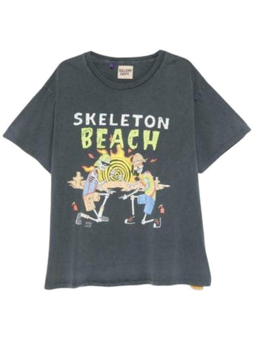 Skeleton Beach Short Sleeve T-Shirt Vintage Black - GALLERY DEPT. - BALAAN 1