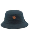 Kiruna Leather Logo Bucket Hat Dark Navy - FJALL RAVEN - BALAAN 1