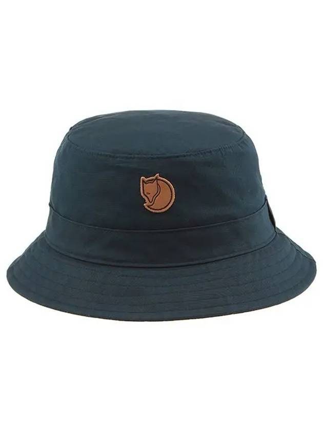 Kiruna Leather Logo Bucket Hat Dark Navy - FJALL RAVEN - BALAAN 1