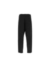 Button Detailed Silk Straight Pants Black - SAINT LAURENT - BALAAN 3