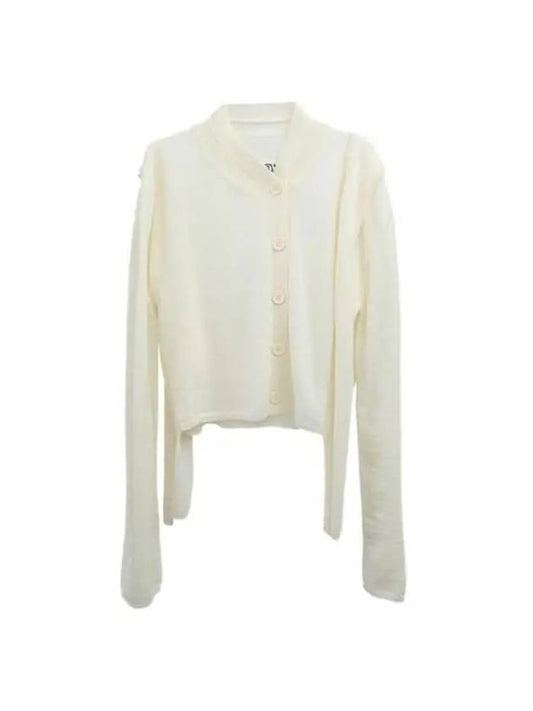 MM6 Maison Margiela layered detail cardigan S52HP0016 S18447 101 - MAISON MARGIELA - BALAAN 1