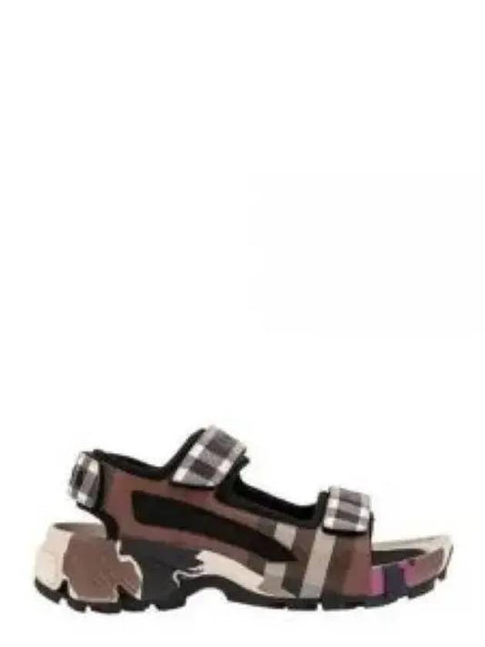 Check Arthur Sandals Brown - BURBERRY - BALAAN 2