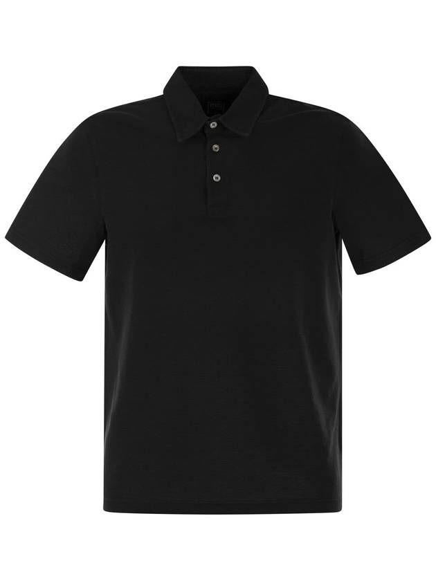 Short-sleeved cotton polo shirt - FEDELI - BALAAN 1