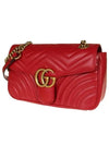 GG Marmont Matelasse Small Shoulder Bag Red - GUCCI - BALAAN 3