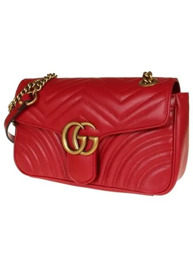 GG Marmont Matelasse Small Shoulder Bag Red - GUCCI - BALAAN 3