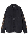 Peach Large Fit Denim Jacket Black - BALENCIAGA - BALAAN 2