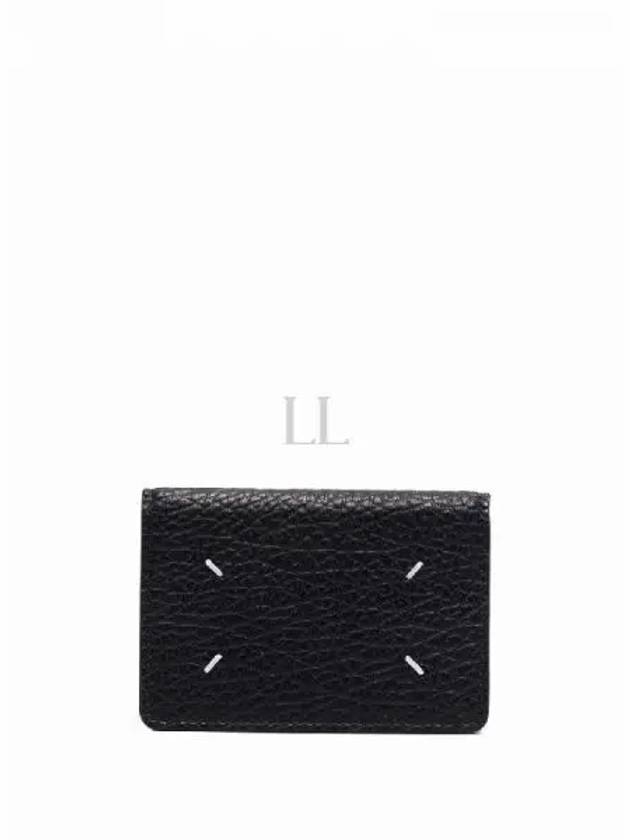 Bovine Leather Card Wallet Black - MAISON MARGIELA - BALAAN 2