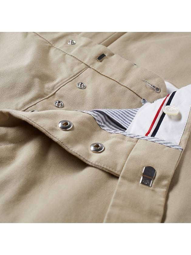 Men's Gamma Blue Cotton Gabardine Pants Beige - MONCLER - BALAAN 6