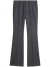 Flare Wool Bootcut Pants Grey - AMI - BALAAN 2