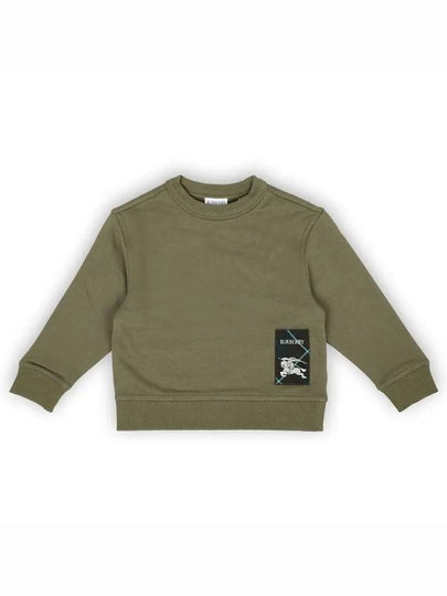 Kids Logo Patch Sweatshirt Khaki - BURBERRY - BALAAN 2