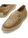 Men's Suede Slip-ons Loafers Beige - TOD'S - BALAAN 4