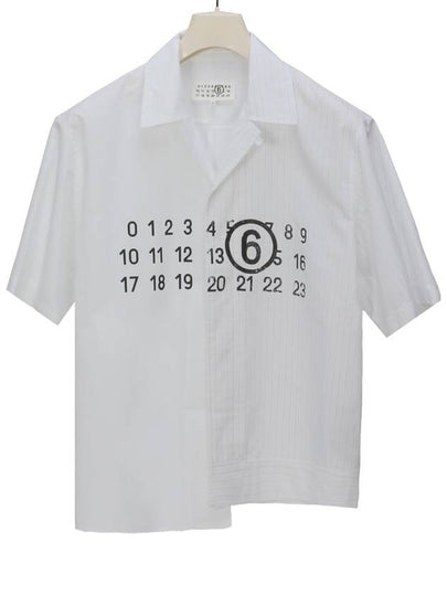 Number Logo Short Sleeve Shirt White - MAISON MARGIELA - BALAAN 2