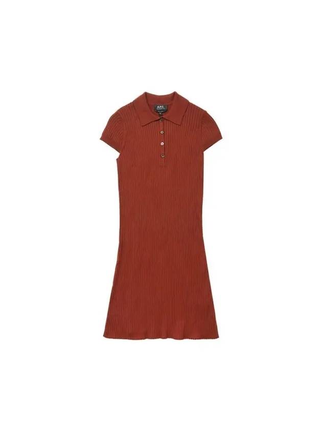 Luna Knit Midi Dress Red - A.P.C. - BALAAN 1