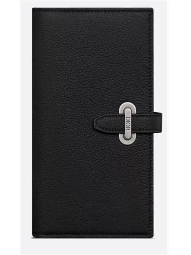 Normandy Vertical Calfskin Bifold Long Wallet Black - DIOR - BALAAN 2