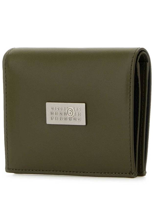 Numeric Smooth Leather Compact Card Wallet Green - MAISON MARGIELA - BALAAN 3