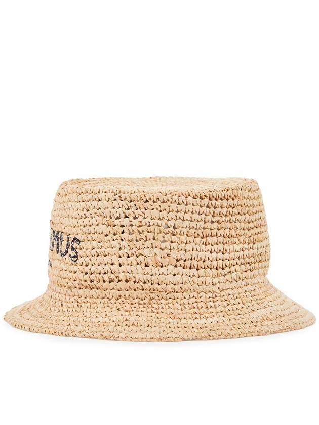 Embroidered Logo Bucket Hat Natural - JACQUEMUS - BALAAN 4