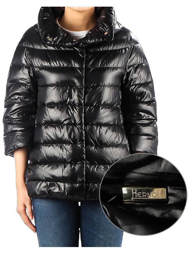 Women's Amelia Down Padded Jumper Jacket Black - HERNO - BALAAN.