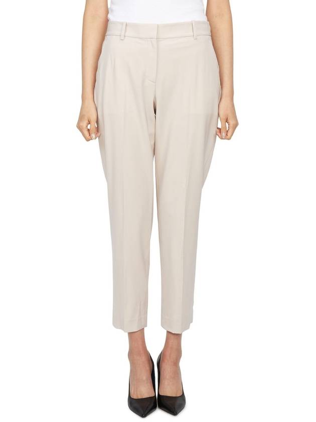 Women's Good Wool Treeca Crop Pants Beige - THEORY - BALAAN 2