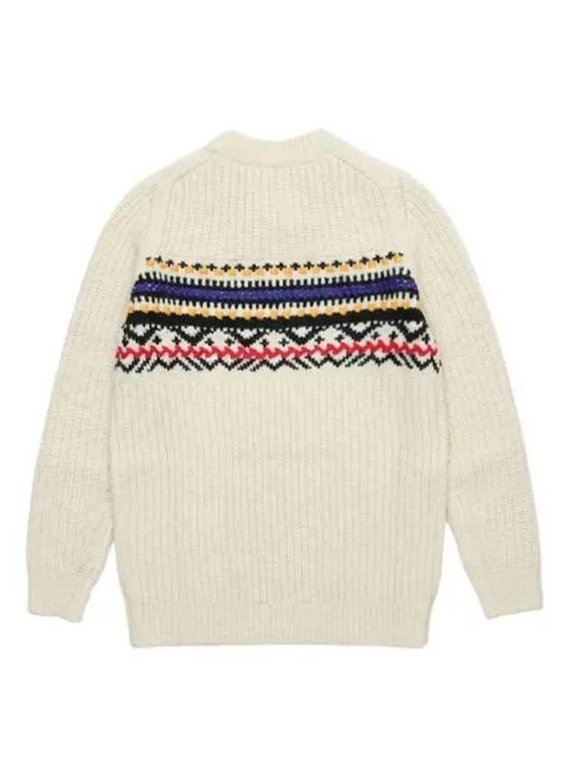 Gerald Fairisle Wool Knit Top White - ISABEL MARANT - BALAAN 3