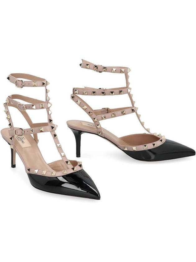 Valentino Garavani Valentino Garavani - Rockstud Patent Leather Slingback Pumps - VALENTINO - BALAAN 3