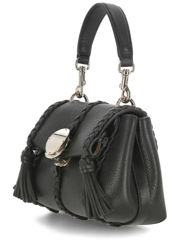 Penelope Mini Grained Leather Shoulder Bag Black - CHLOE - BALAAN 3