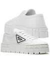 Double Wheel Re-Nylon Gabardine Low-Top Sneakers White - PRADA - BALAAN 2