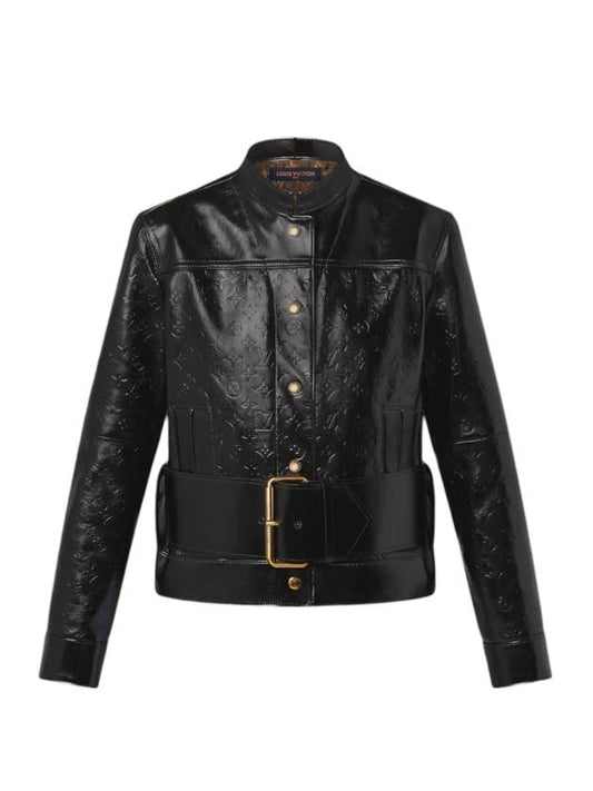 luxury clothing clothes oversized belt emboss quilting monogram leather jacket 1ABE0W - LOUIS VUITTON - BALAAN 1