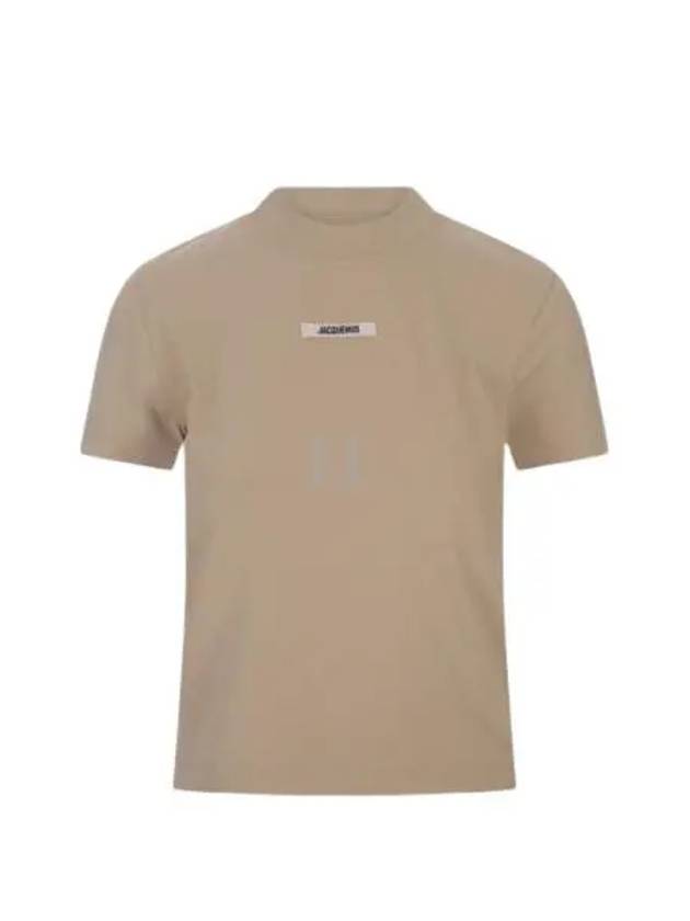 Le Gros Grain Short Sleeve T-Shirt Beige - JACQUEMUS - BALAAN 2