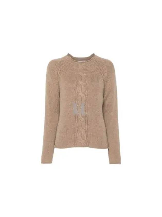 Pico Crew Neck Knit Top Brown - MAX MARA - BALAAN 2