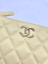 Season CC logo small pouch caviar light yellow AP3344 - CHANEL - BALAAN 4