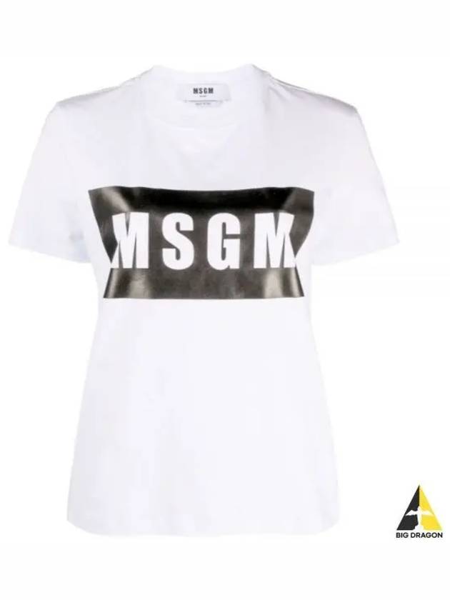 box logo short sleeve t-shirt 3641MDM520 247002 01 - MSGM - BALAAN 2