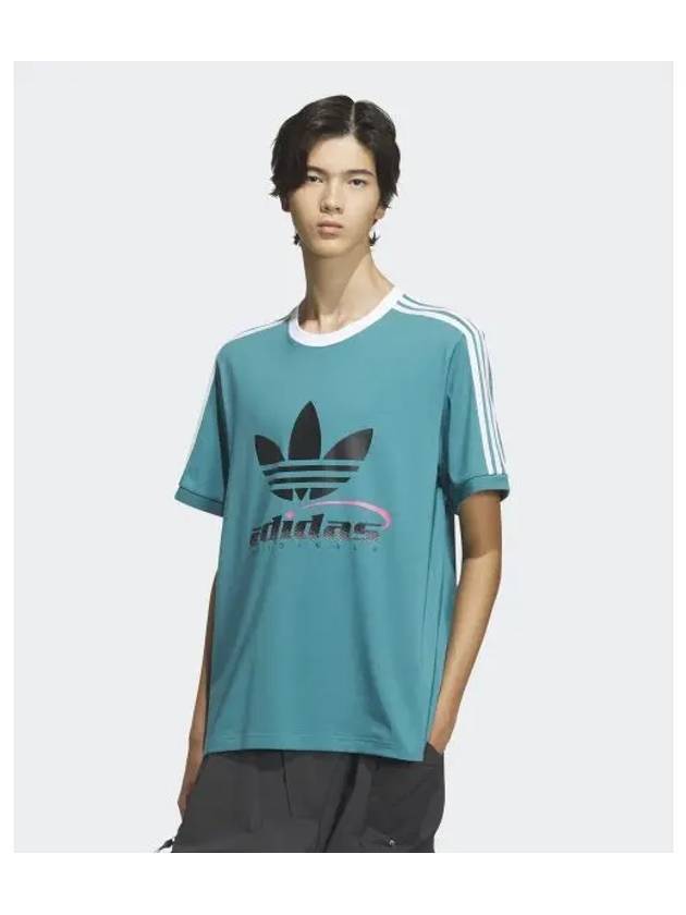 Trefoil Print Short Sleeve T-Shirt Arctic Fusion - ADIDAS - BALAAN 2