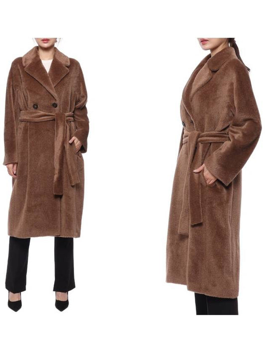 Zaire Alpaca Women's Single Coat Brown - MAX MARA - BALAAN 2