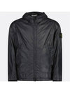 Garment Dyed Micro Yarn Hooded Jacket Black - STONE ISLAND - BALAAN 2