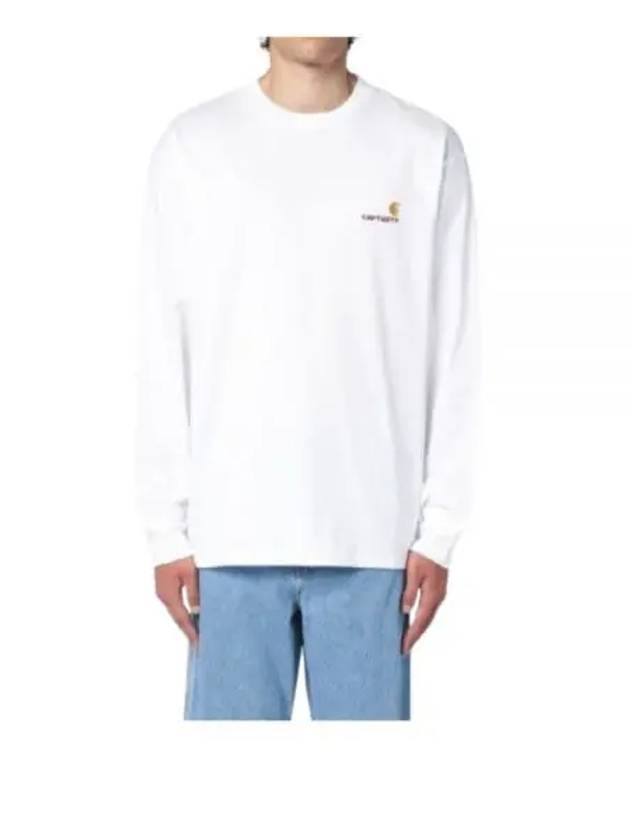 American Script Long Sleeve T-Shirt White - CARHARTT WIP - BALAAN 2