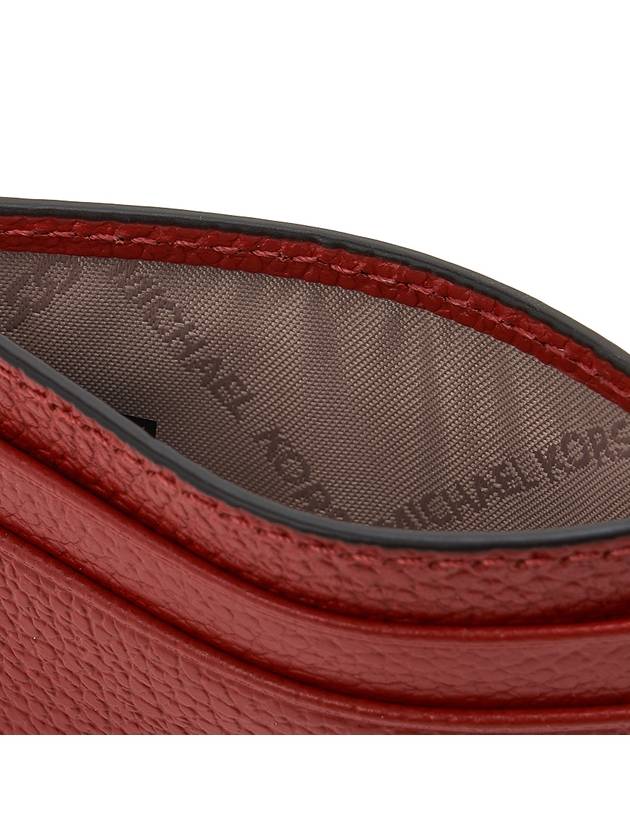 Pebble Leather Card Wallet Red - MICHAEL KORS - BALAAN 10