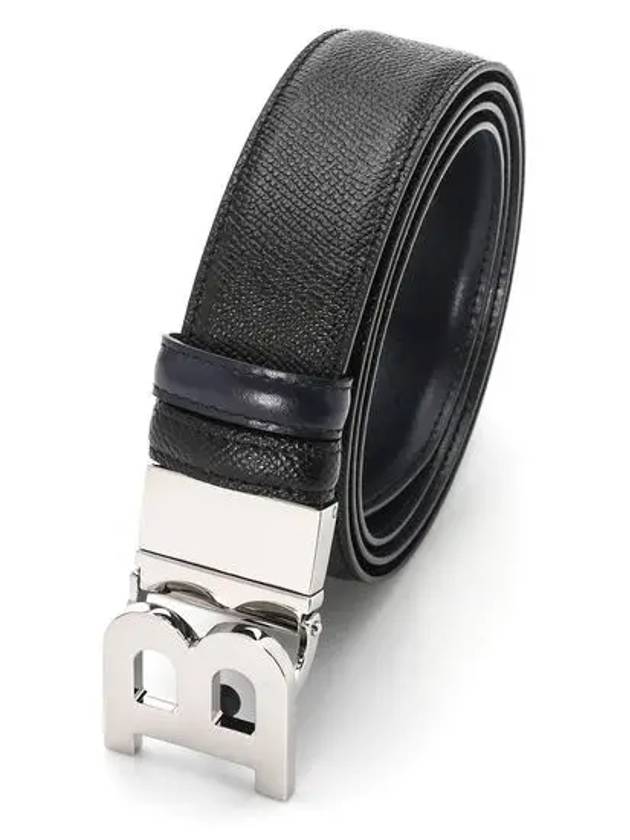 B Buckle 35MM Leather Belt Black - BALLY - BALAAN 2