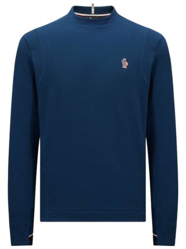 Stretch fleece sweatshirt cobalt blue - MONCLER - BALAAN 1