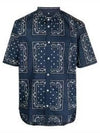 La Chemise Melo Paisley Bandana Short Sleeve Shirt Navy - JACQUEMUS - BALAAN 2