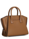 Women's Avril Small Satchel Leather Tote Bag Brown - MICHAEL KORS - BALAAN 4