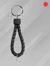 Intrecciato Leather Key Holder Black - BOTTEGA VENETA - BALAAN 9