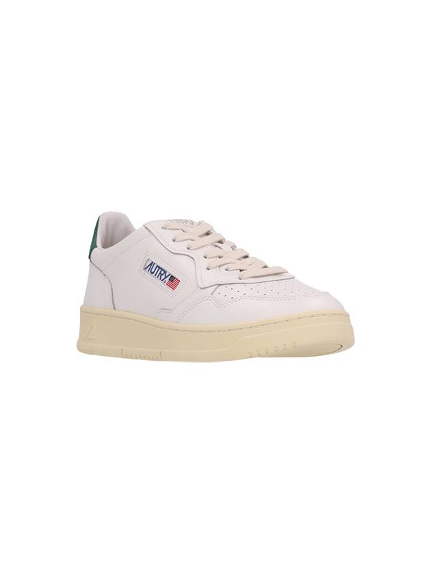 Medalist Green Tab Leather Low Top Sneakers White - AUTRY - BALAAN 3