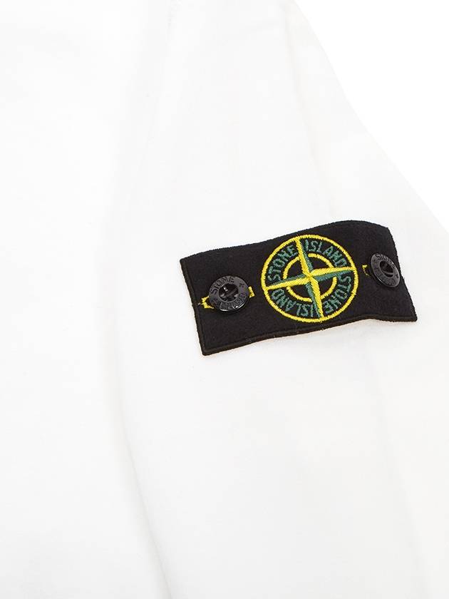 Kids Garment Dyed Logo Wappen Patch Sweatshirt White - STONE ISLAND - BALAAN 5